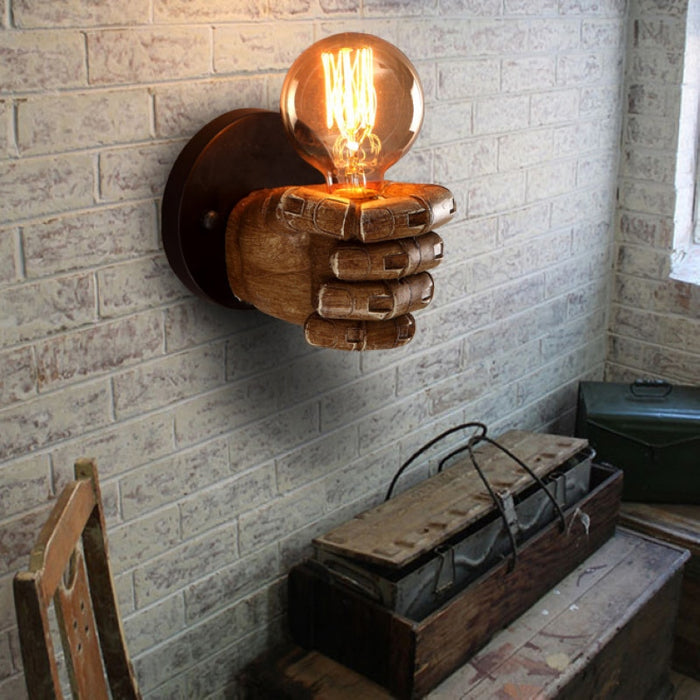 Classical Resin Fist Wall Lamp