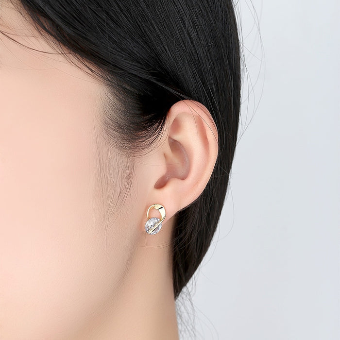 Simple Rose Gold Stud Earrings