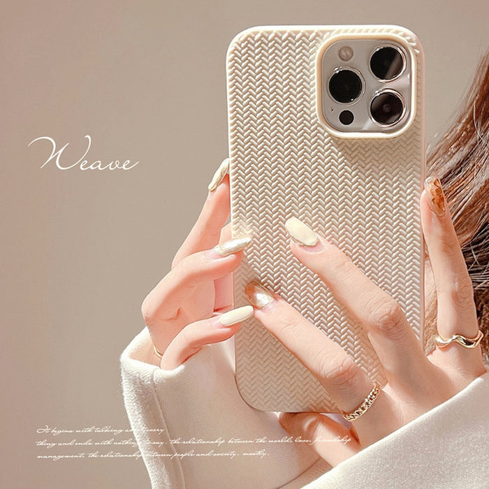 Woven Pattern Phone Case For iPhone