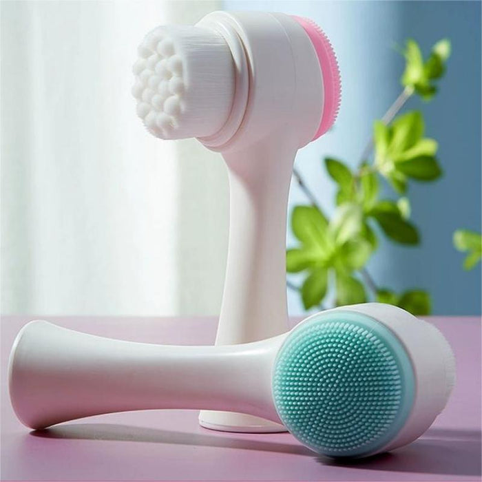 3D Bilateral Silicone Facial Cleanser Brush